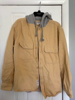 BDG Hooded Button-Up Shacket